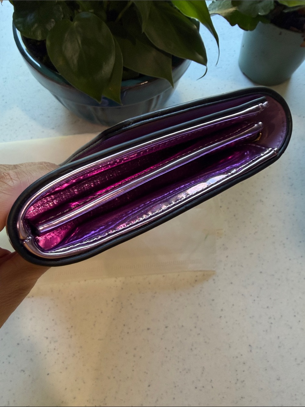 NWT Versace Metallic Pink Clutch with Gold Medallion - Picture 6 of 9